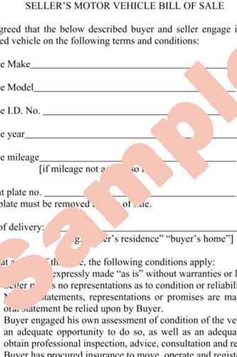 contract of sale car